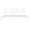 vidaXL Metal Bed Frame without Mattress with Headboard White 200x200cm