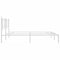 vidaXL Metal Bed Frame without Mattress with Headboard White 200x200cm