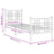 vidaXL Metal Bed Frame without Mattress with Footboard White 75x190cm