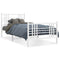 vidaXL Metal Bed Frame without Mattress with Footboard White 100x190cm