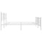 vidaXL Metal Bed Frame without Mattress with Footboard White 180x200cm