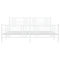 vidaXL Metal Bed Frame without Mattress with Footboard White 200x200cm