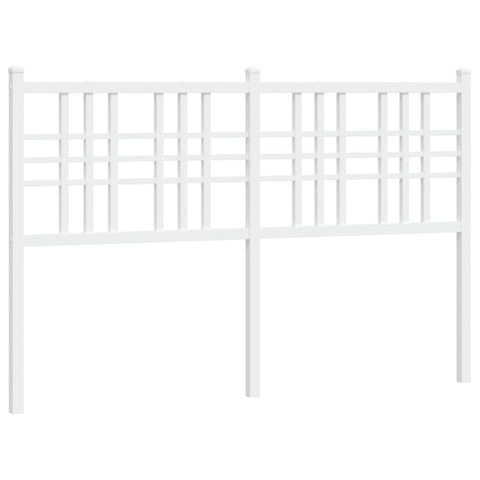 vidaXL Metal Headboard White 120cm