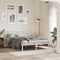 vidaXL Metal Headboard White 120cm