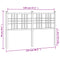 vidaXL Metal Headboard White 120cm