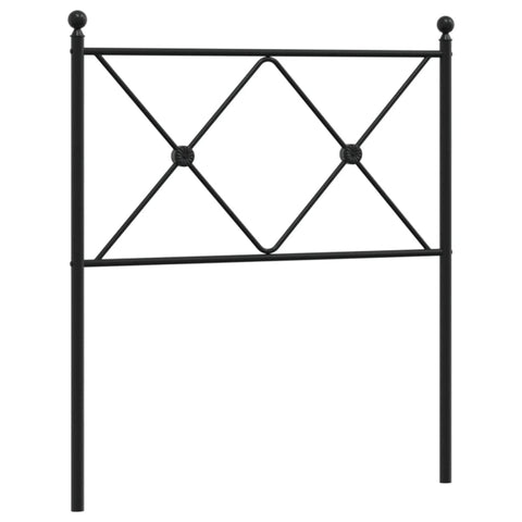 vidaXL Metal Headboard Black 75cm