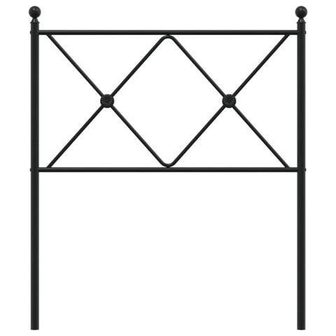vidaXL Metal Headboard Black 75cm