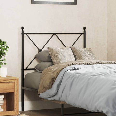 vidaXL Metal Headboard Black 75cm