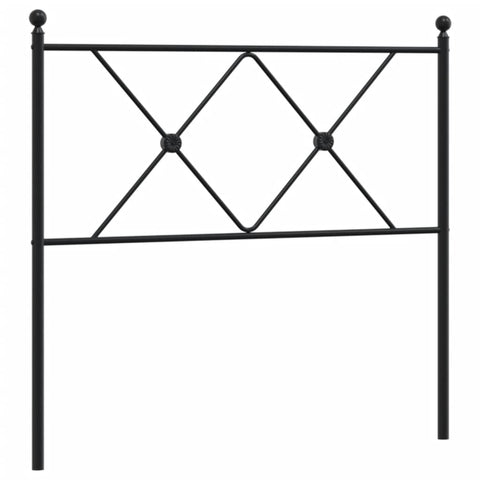 vidaXL Metal Headboard Black 90cm