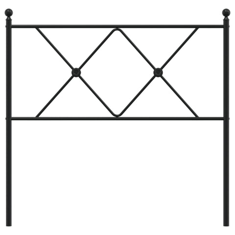 vidaXL Metal Headboard Black 90cm