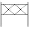 vidaXL Metal Headboard Black 107cm
