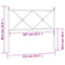 vidaXL Metal Headboard Black 107cm