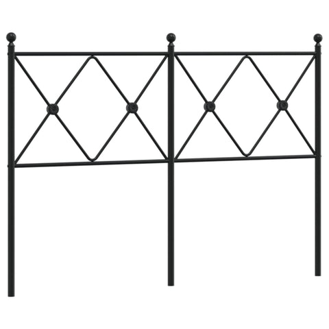 vidaXL Metal Headboard Black 120cm
