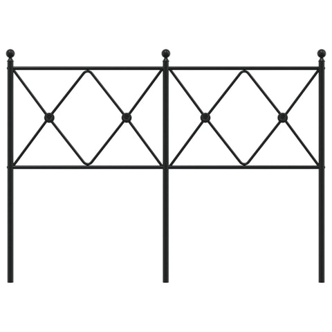 vidaXL Metal Headboard Black 120cm