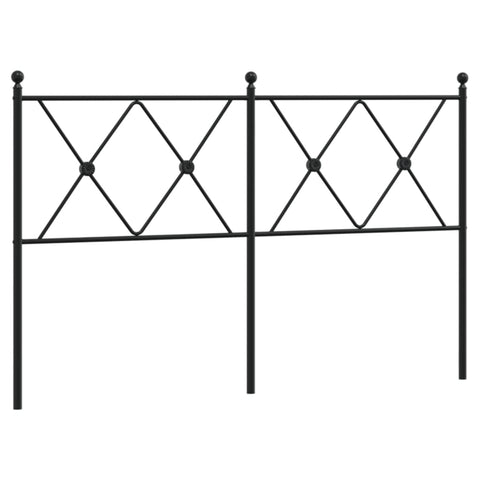 vidaXL Metal Headboard Black 137cm