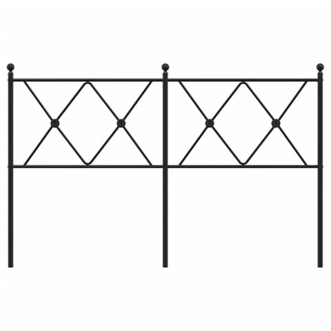 vidaXL Metal Headboard Black 137cm