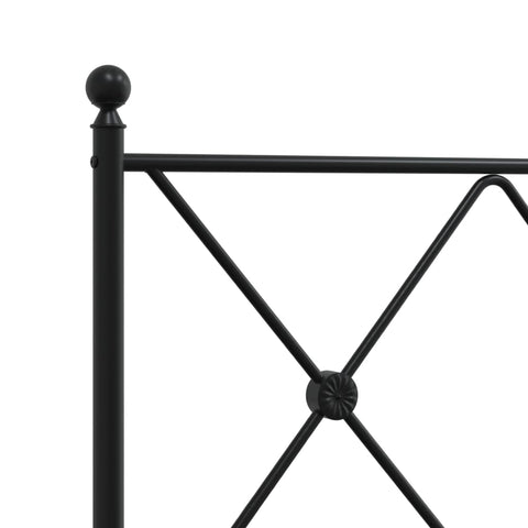 vidaXL Metal Headboard Black 137cm