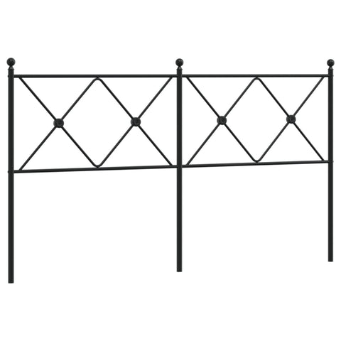 vidaXL Metal Headboard Black 150cm