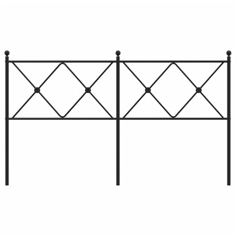 vidaXL Metal Headboard Black 160cm