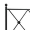 vidaXL Metal Headboard Black 200cm