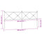 vidaXL Metal Headboard Black 200cm