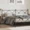 vidaXL Metal Headboard Black 200cm