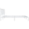 vidaXL Metal Bed Frame without Mattress with Headboard White 180x200cm