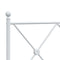 vidaXL Metal Bed Frame without Mattress with Headboard White 180x200cm