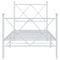 vidaXL Metal Bed Frame without Mattress with Footboard White 75x190cm