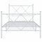 vidaXL Metal Bed Frame without Mattress with Footboard White 90x200cm