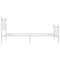 vidaXL Metal Bed Frame without Mattress with Footboard White 90x200cm