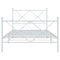 vidaXL Metal Bed Frame without Mattress with Footboard White 107x203cm