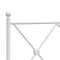 vidaXL Metal Bed Frame without Mattress with Footboard White 107x203cm