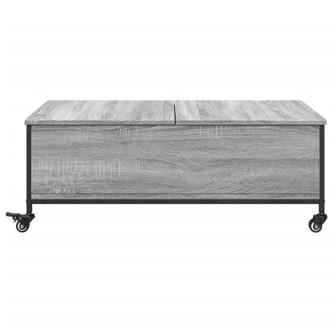 vidaXL Coffee Table with Wheels Grey Sonoma 91x55x34 cm Engineered Wood