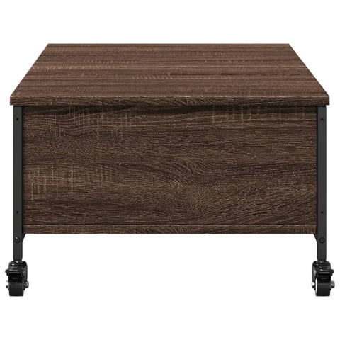 vidaXL Coffee Table with Wheels Brown Oak 91x55x34 cm Engineered Wood