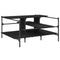 vidaXL Coffee Table Black 100x100x48.5 cm Engineered Wood
