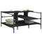 vidaXL Coffee Table Black 100x100x48.5 cm Engineered Wood