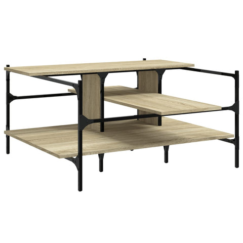 vidaXL Coffee Table Sonoma Oak 100x100x48.5 cm Engineered Wood