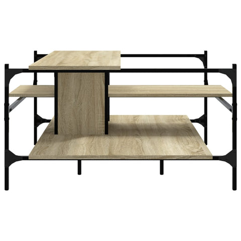 vidaXL Coffee Table Sonoma Oak 100x100x48.5 cm Engineered Wood