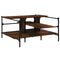 vidaXL Coffee Table Smoked Oak 100x100x48.5 cm Engineered Wood