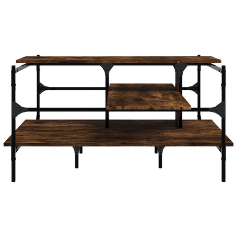 vidaXL Coffee Table Smoked Oak 100x100x48.5 cm Engineered Wood