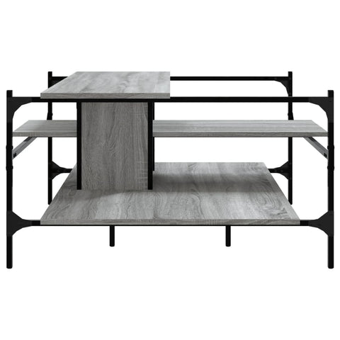 vidaXL Coffee Table Grey Sonoma 100x100x48.5 cm Engineered Wood