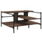 vidaXL Coffee Table Brown Oak 100x100x48.5 cm Engineered Wood
