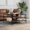 vidaXL Coffee Table Brown Oak 100x100x48.5 cm Engineered Wood