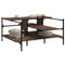 vidaXL Coffee Table Brown Oak 100x100x48.5 cm Engineered Wood