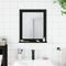 vidaXL Bathroom Mirror with Shelf Black 50x12x60 cm Engineered Wood