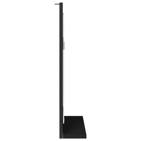 vidaXL Bathroom Mirror with Shelf Black 50x12x60 cm Engineered Wood