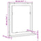 vidaXL Bathroom Mirror with Shelf Black 50x12x60 cm Engineered Wood