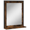 vidaXL Bathroom Mirror with Shelf Smoked Oak 50x12x60 cm Engineered Wood