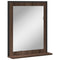 vidaXL Bathroom Mirror with Shelf Brown Oak 50x12x60 cm Engineered Wood